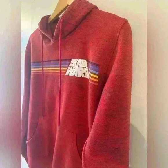 Vintage Star Wars XL‎ Unisex Hooded Sweatshirt Rainbow Design Size Small - Picture 2 of 6